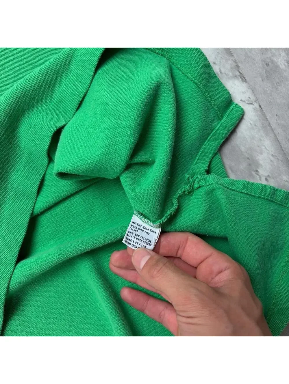 Vintage Green Polo Ralph Lauren Grunge Skater Polo Shirt